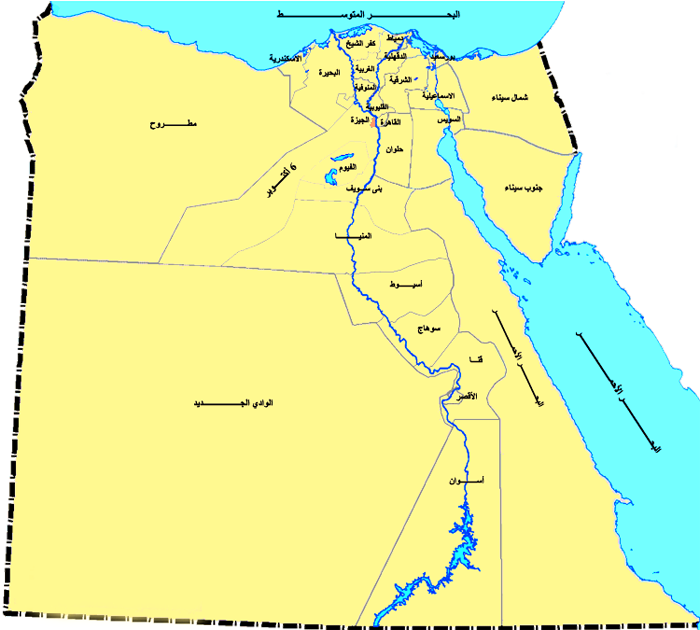 خريطة مصر محافظات